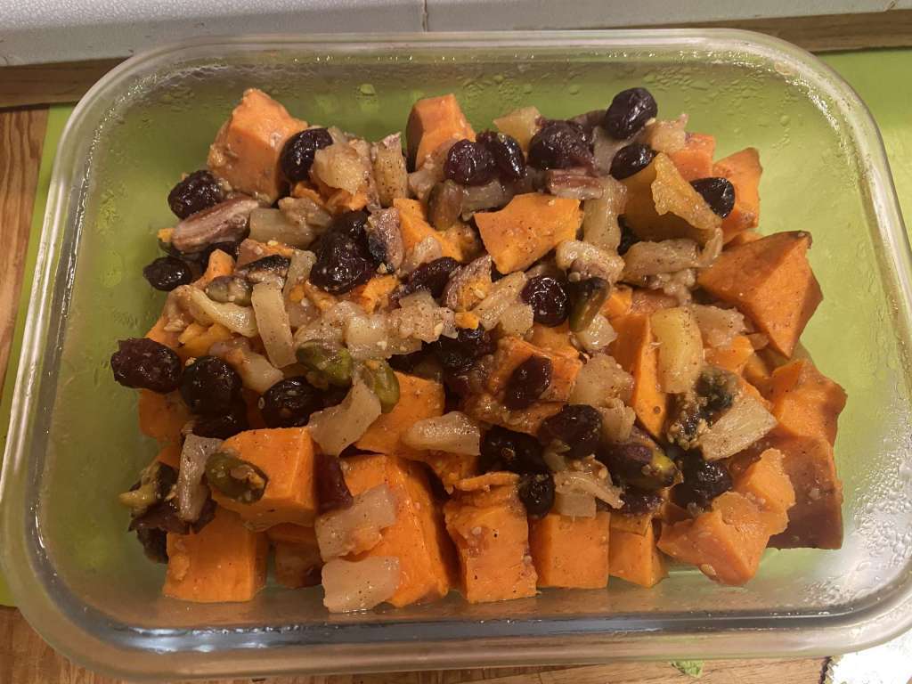 Sweet Potatoes with pineapple, cranberries & sweet spices